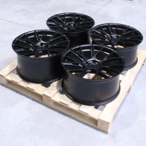 Set of JR42 20x10 ET45 + 20x10,5 ET35 5x108 Matt Black