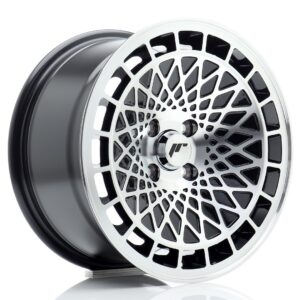JR Wheels JR14 15x8 ET25 4x100 Gloss Black Machined Face