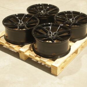 Set of JR30 20x9 ET29 5x130 Black Machined w/Tinted Face