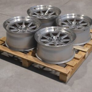 Set of JR47 19x9 ET20 + 19x10 ET29 5x120 Silver Machined Face