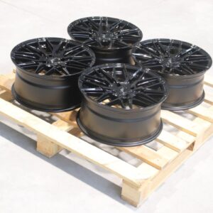 Set of JR28 17x8 ET30 4x108 Gloss Black